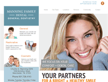 Tablet Screenshot of manningfamilydental.com